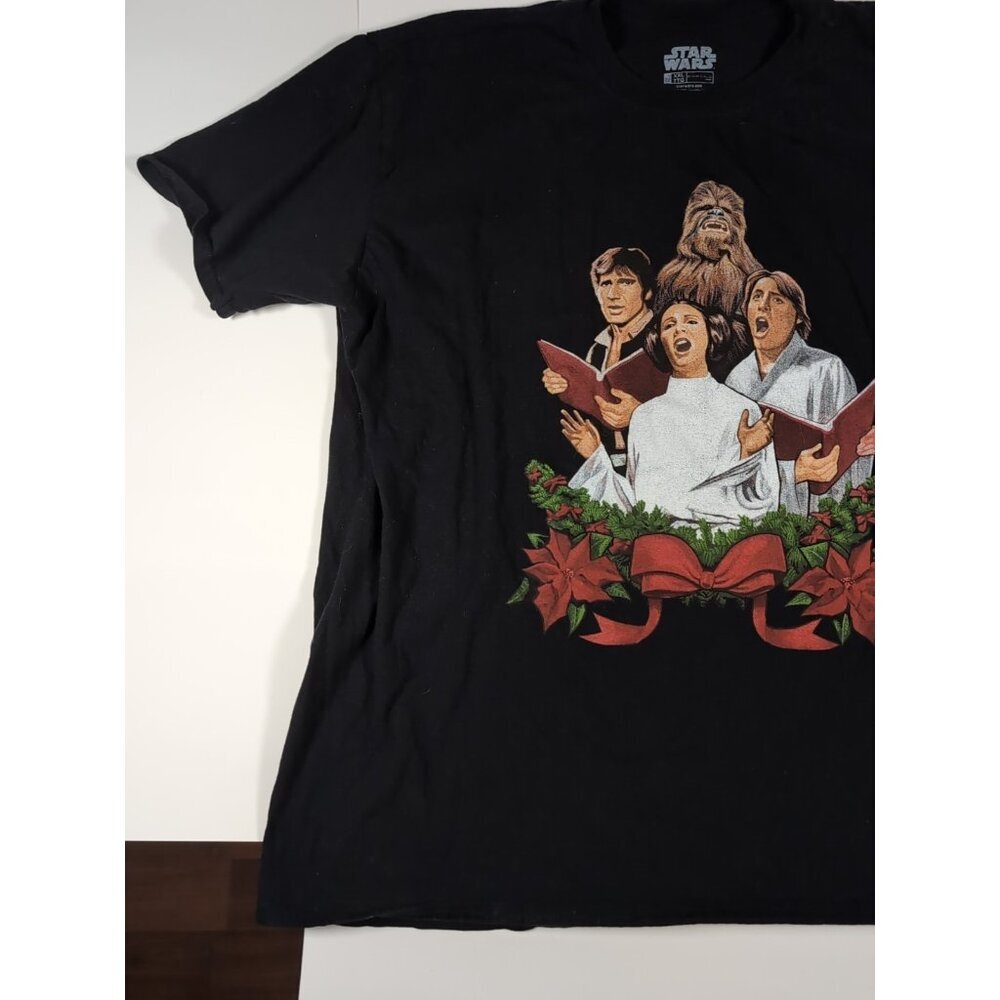CHRISTMAS StarWars Tshirt Size XXL Chewbacca Princess Leia Hans SOLO LUKE - Picture 2 of 8